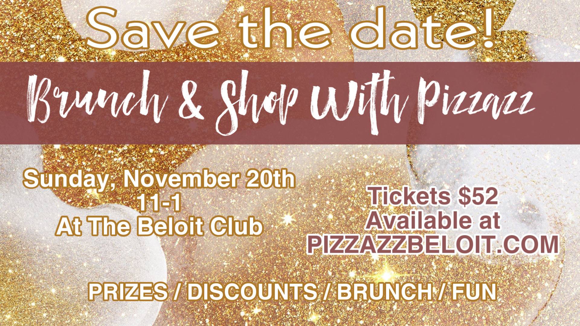 Holiday Kickoff Brunch & Shop With Pizzazz Banner