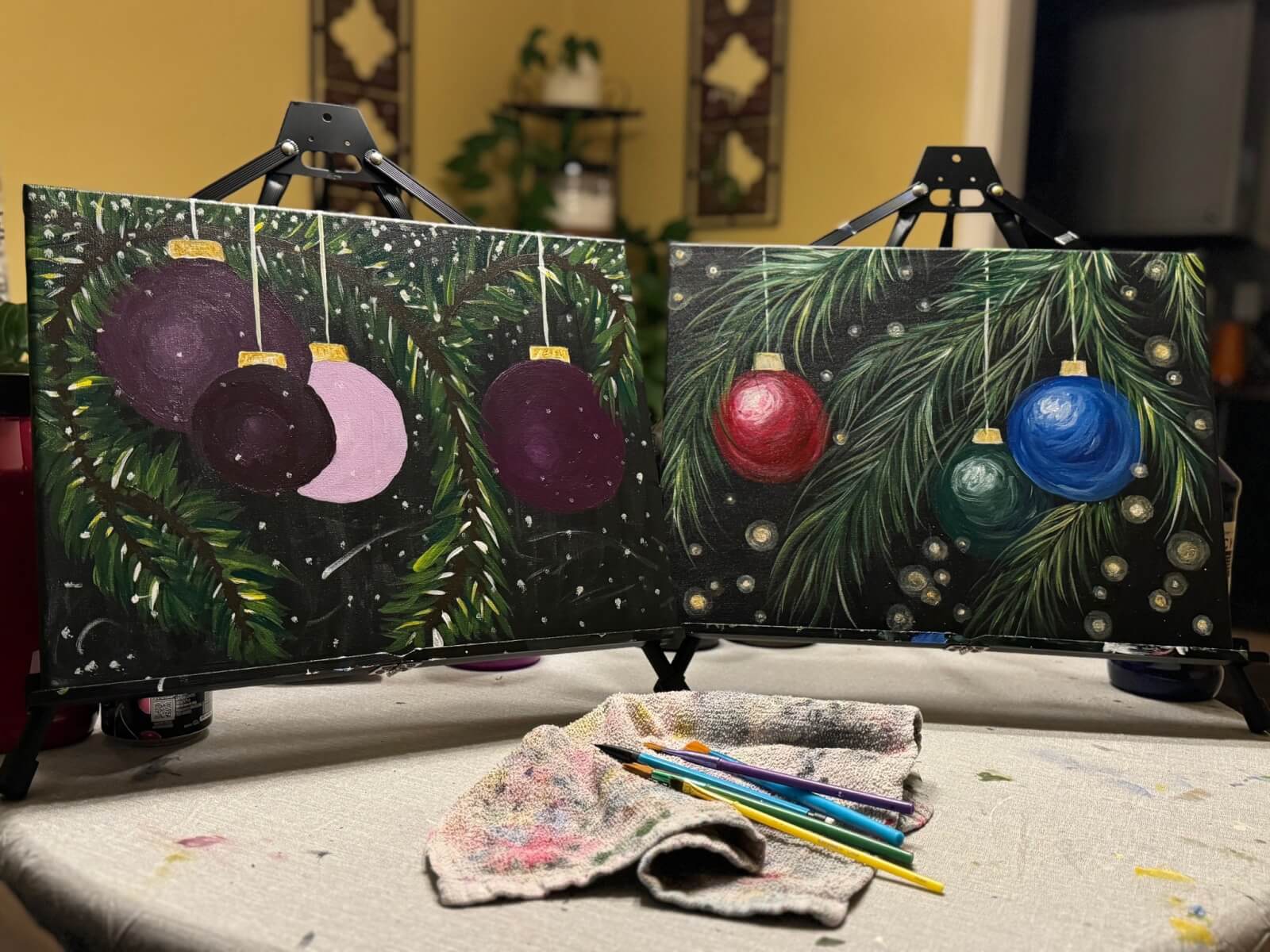 Ornament Painting at Dita's 20241116 Beloit WI