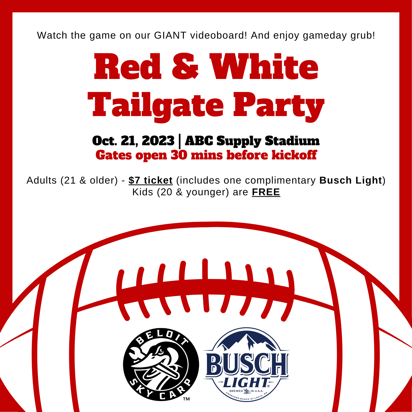 Red and White Tailgate