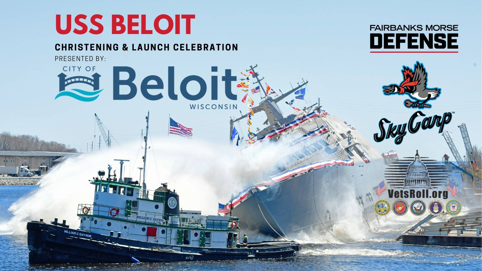 USS Beloit Christening and Launch Celebration Banner